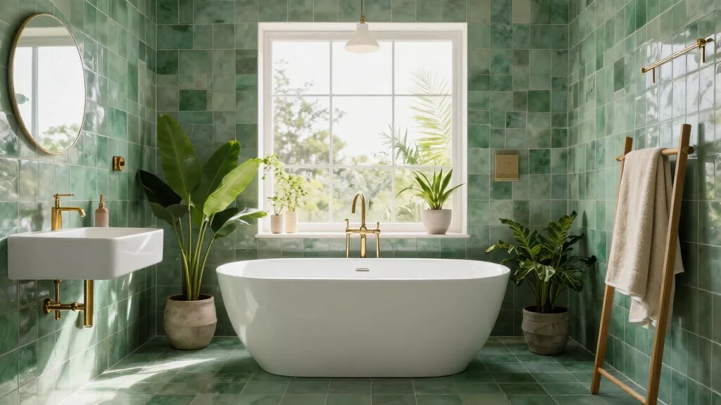 14 Green Tile Bathroom Ideas for a Bold and Beautiful Statement